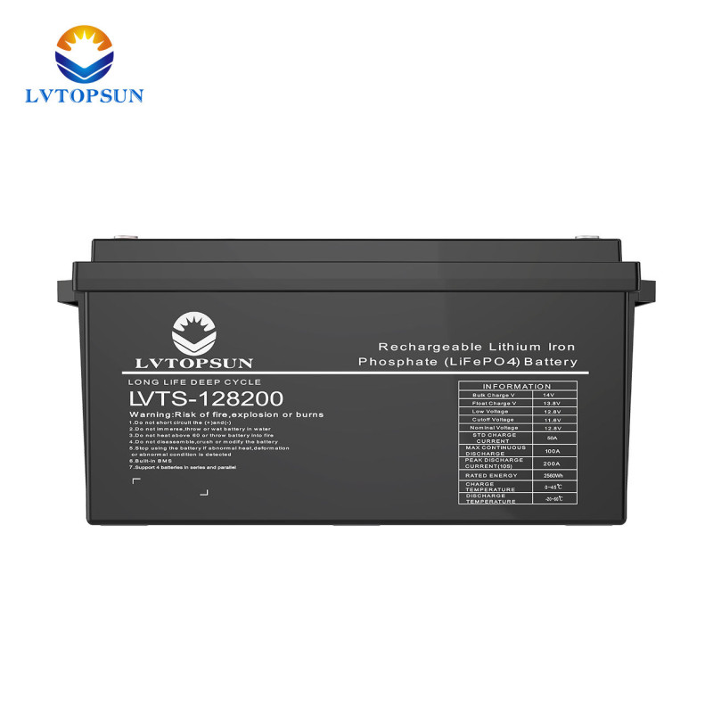 LVTOPSUN 12.8V 200AH Lithium Lifepo4 Battery