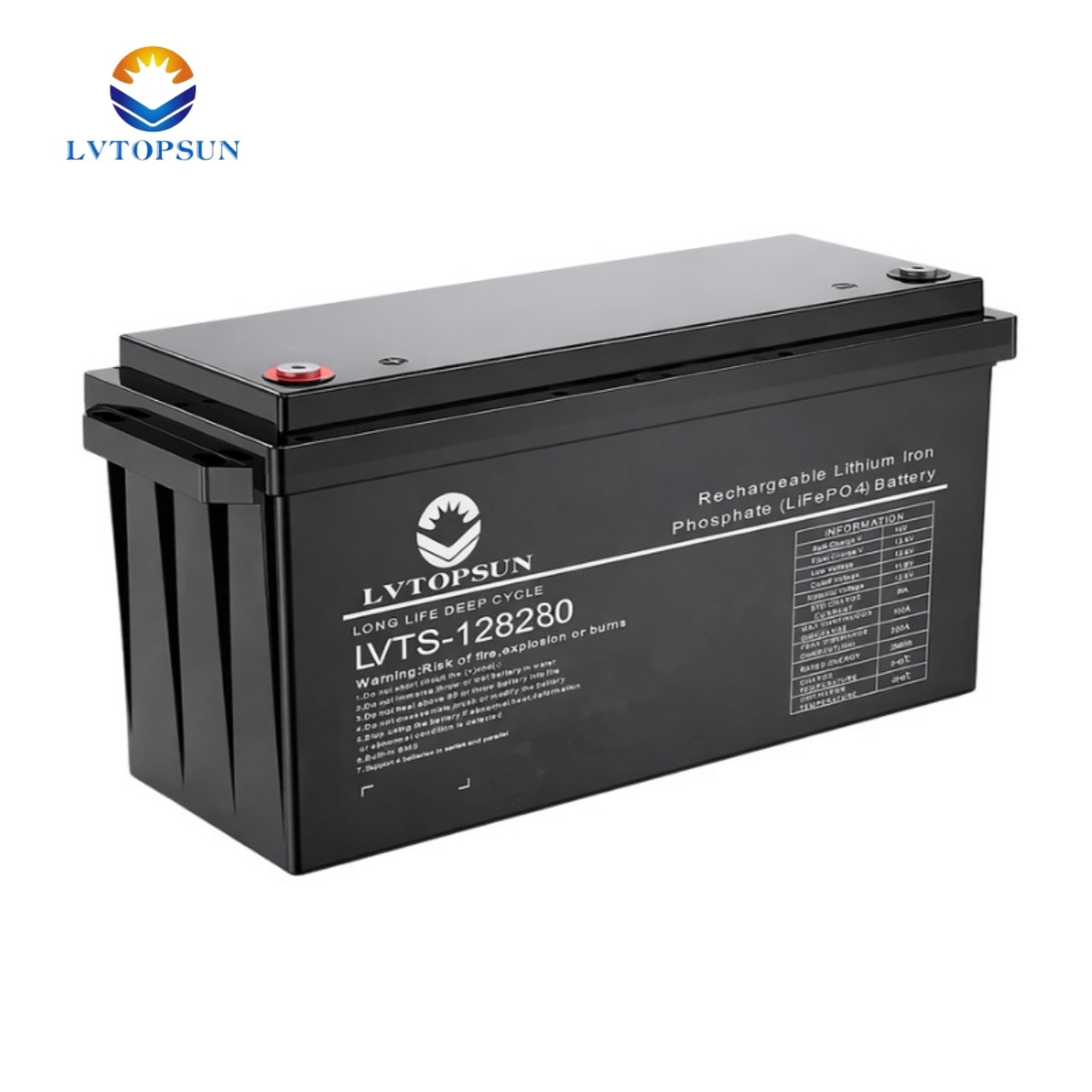 LVTOPSUN 12.8V 280Ah 3.58KWh Lithium  Battery