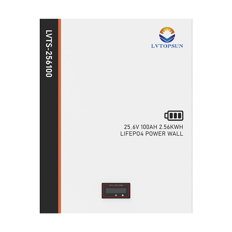 LVTOPSUN 25.6V 100AH Wall Mounted Lithium Lifepo4 Battery