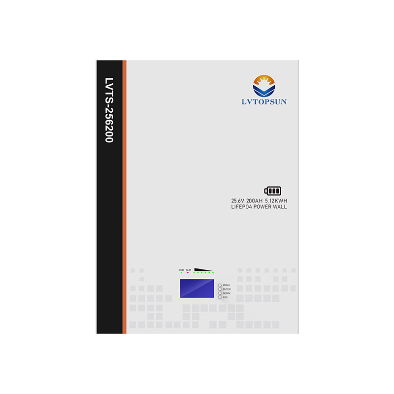LVTOPSUN 25.6V 200AH Wall Mounted Lithium Lifepo4 Battery