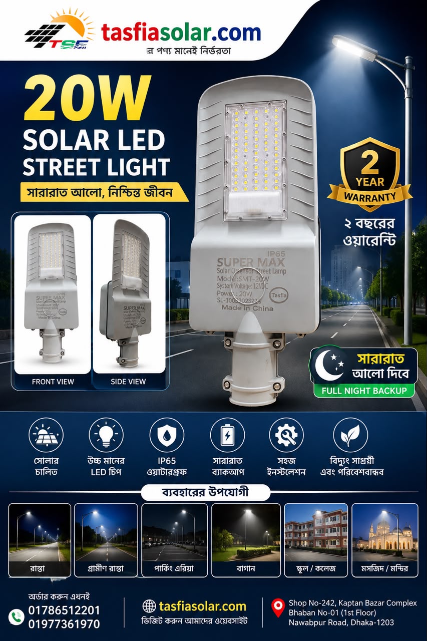 Super Max 20W Solar Street Light